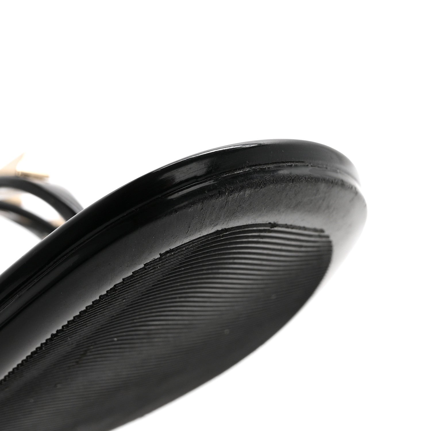 Valentino Garavani PVC Jelly Rockstud Caged Flat Thong Sandals 38 Black 8 of 8