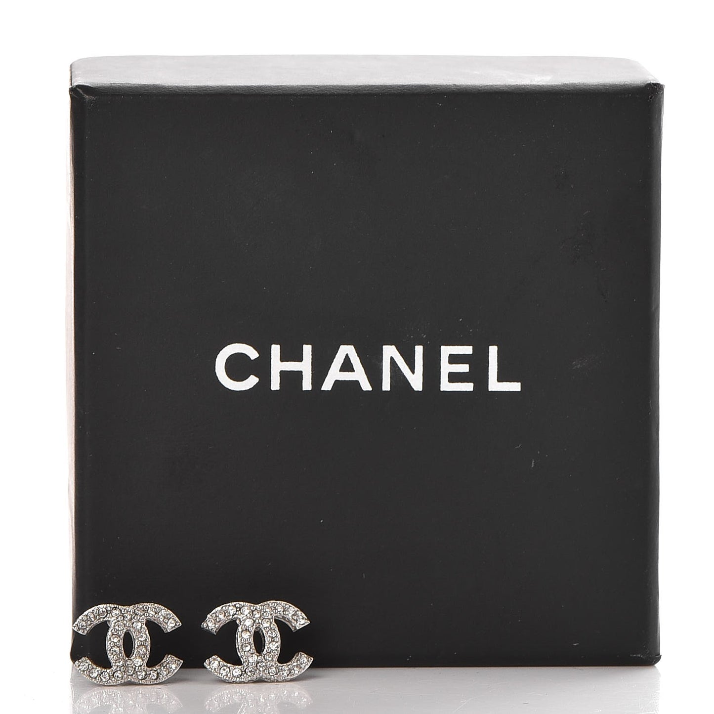Crystal CC Earrings Silver