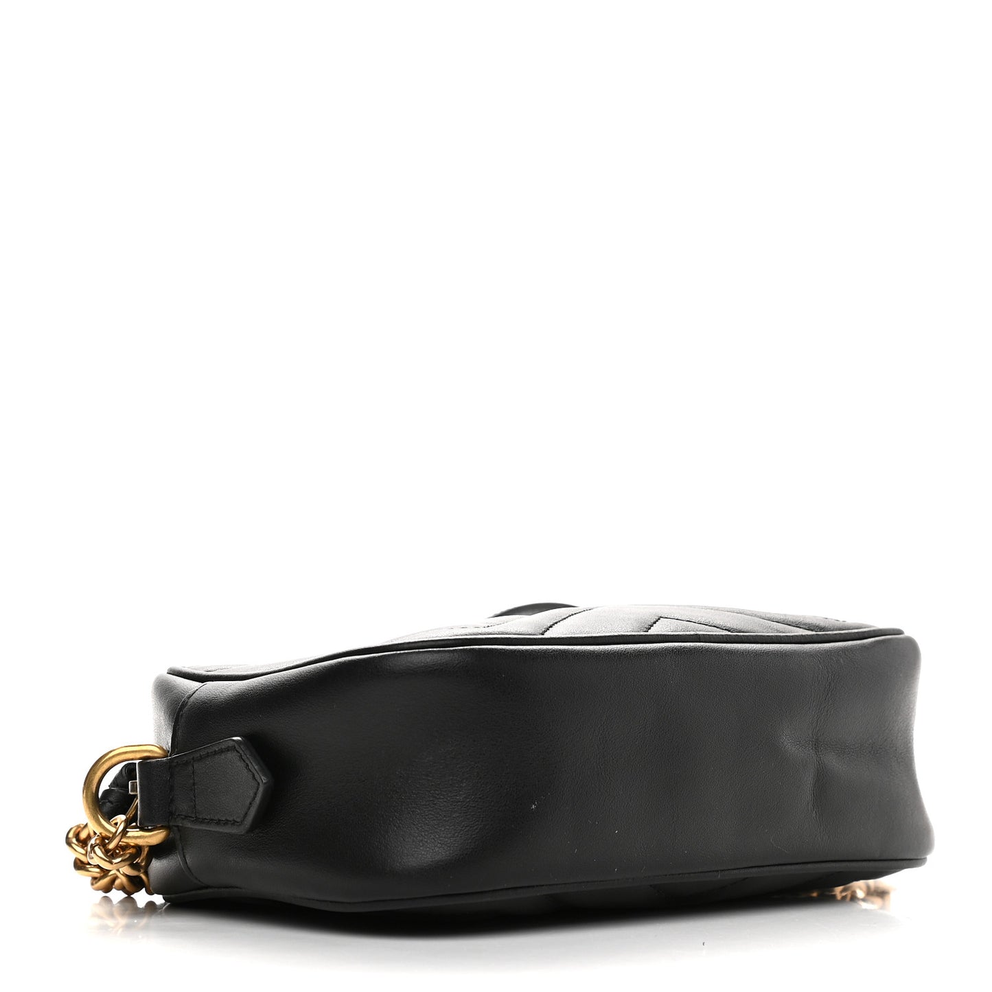 Calfskin Matelasse Mini GG Marmont Chain Shoulder Bag Black