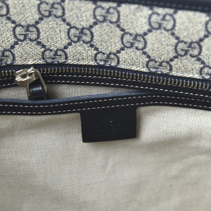 Gucci GG Supreme Monogram Medium Zippered Shopping Tote Black 8 of 10