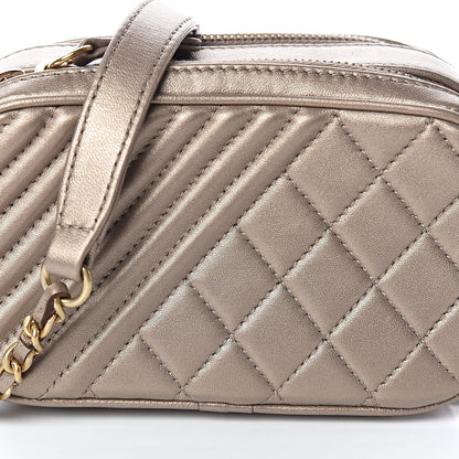 Chanel Metallic Lambskin Mini Coco Boy Camera Case Dark Gold 11 of 16
