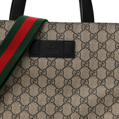 Gucci Soft GG Supreme Monogram Web Vertical Tote Black 8 of 15