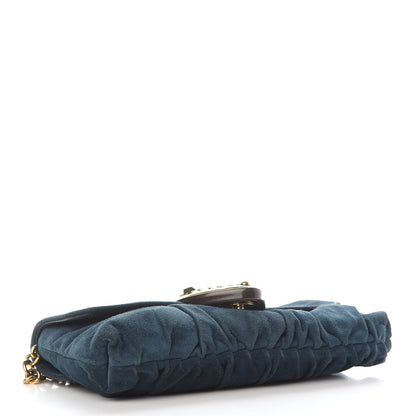 Gucci Suede Babouska Clutch Blue 3 of 8