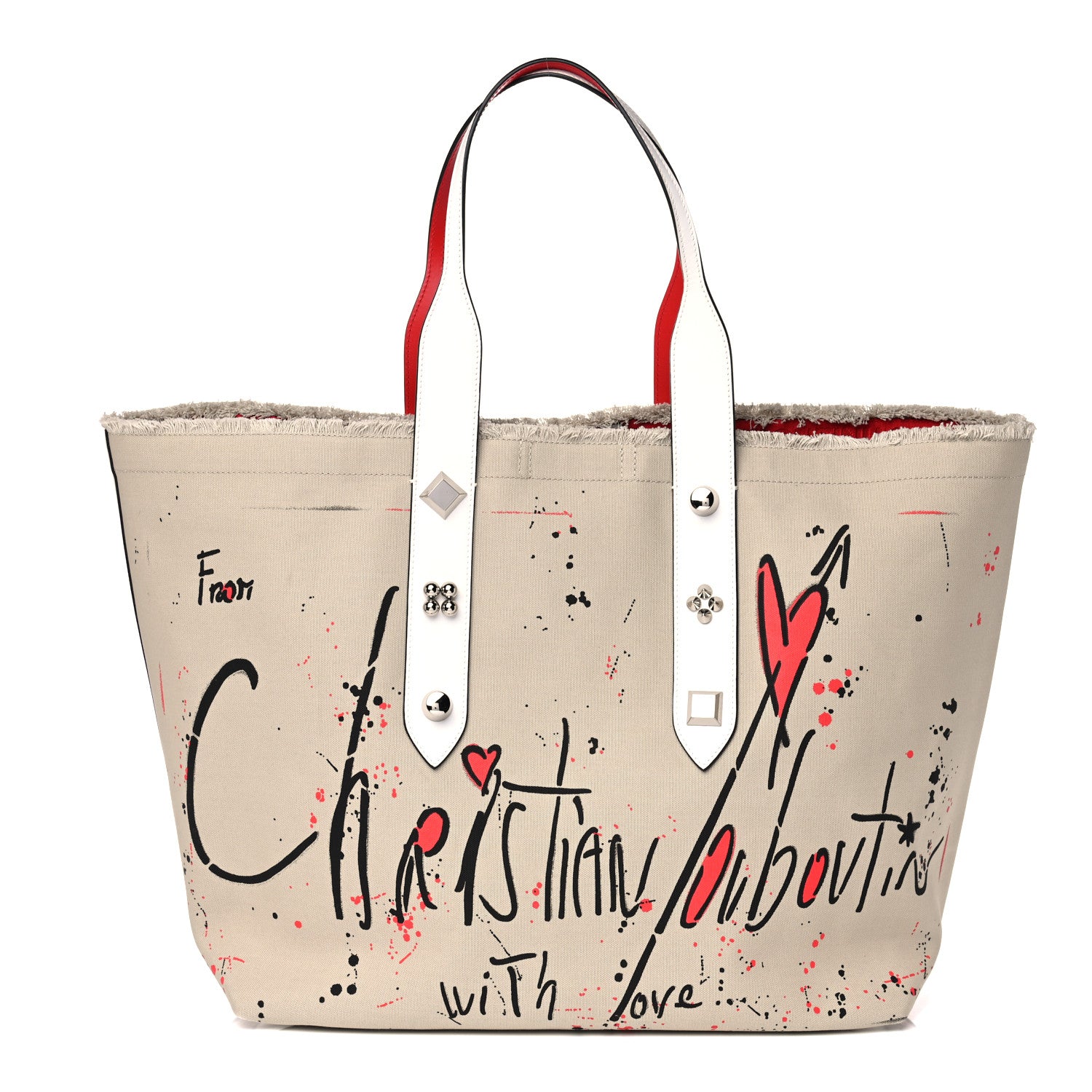 Christian Louboutin Canvas Frangibus Tote Natural 1 of 13
