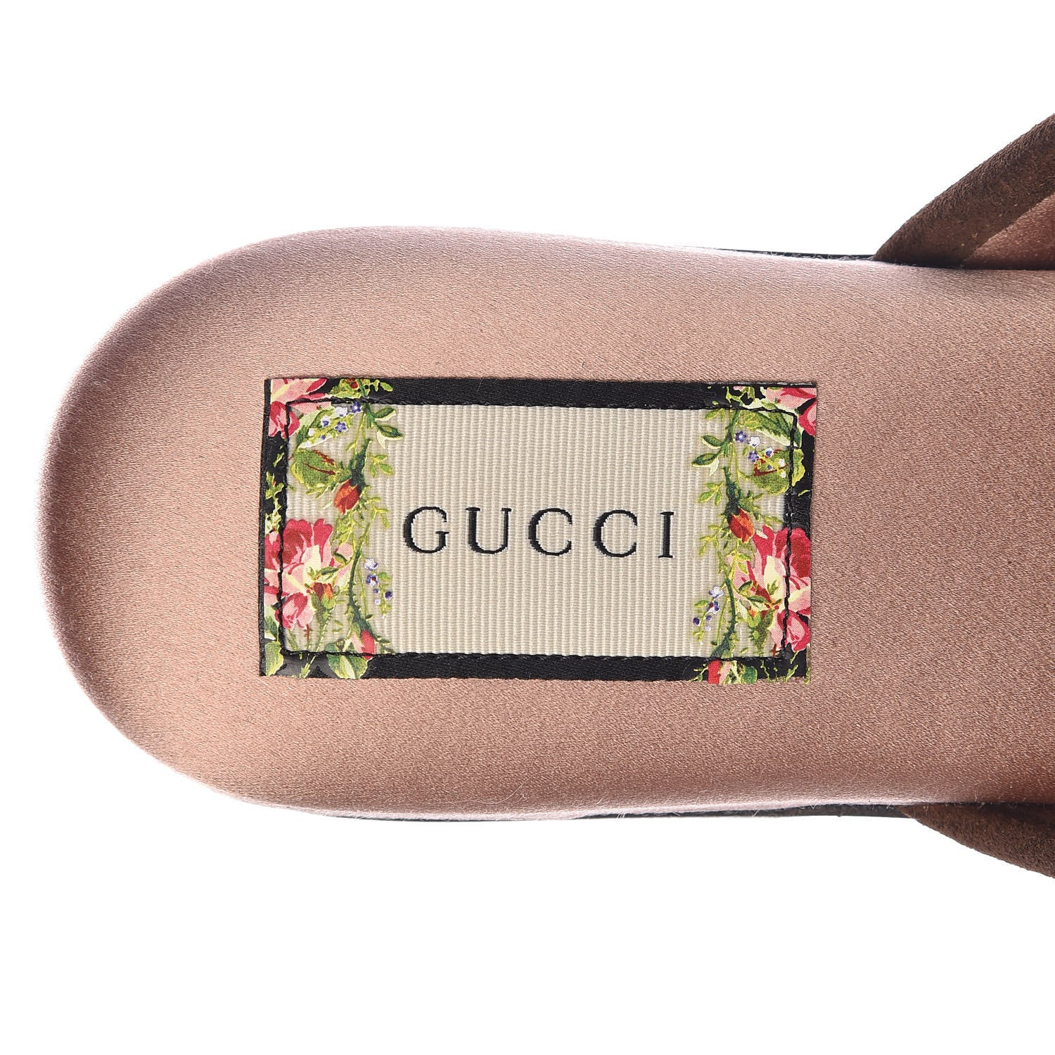 Gucci Velvet GG Monogram Crystal Womens Slippers 39.5 Brown Vintage Cocoa 6 of 8