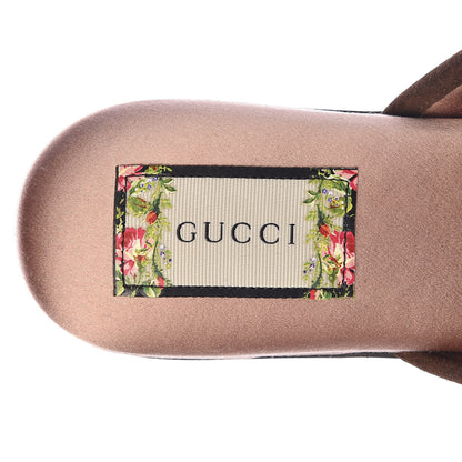 Gucci Velvet GG Monogram Crystal Womens Slippers 39.5 Brown Vintage Cocoa 6 of 8