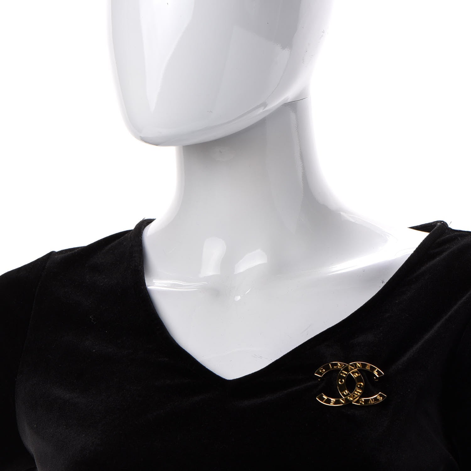 Chanel Metal Paris Button CC Large Brooch Gold 2 of 4