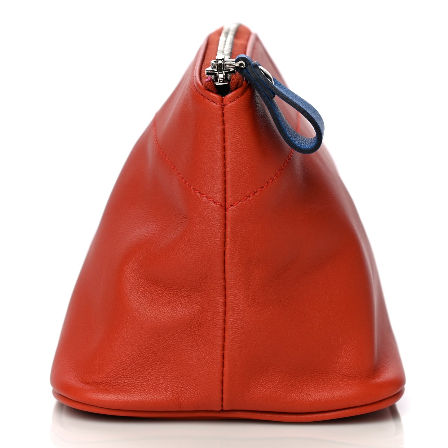 Lambskin Swift Tohubohu Pouch MM Cornaline Bleu Zellige