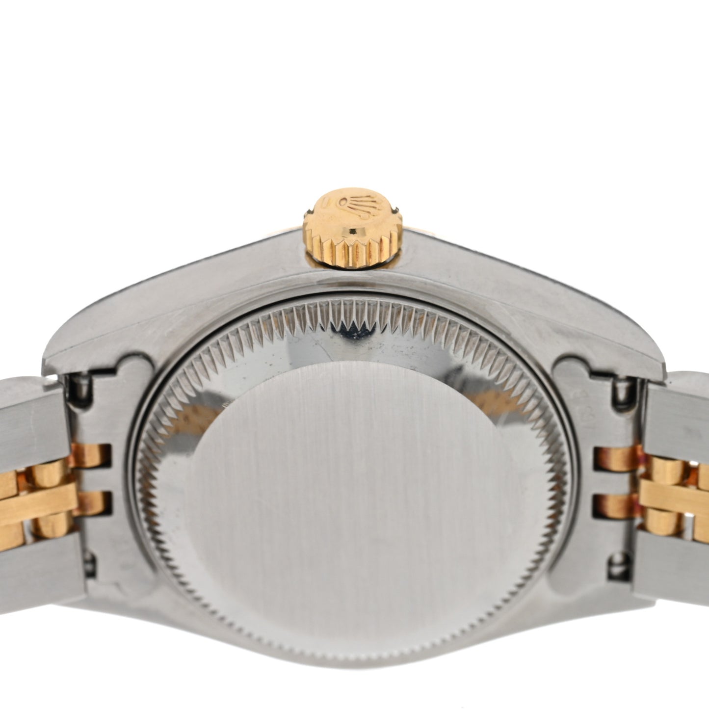Stainless Steel 18K Yellow Gold 26mm Oyster Perpetual Datejust Watch White Pyramid Roman 79173
