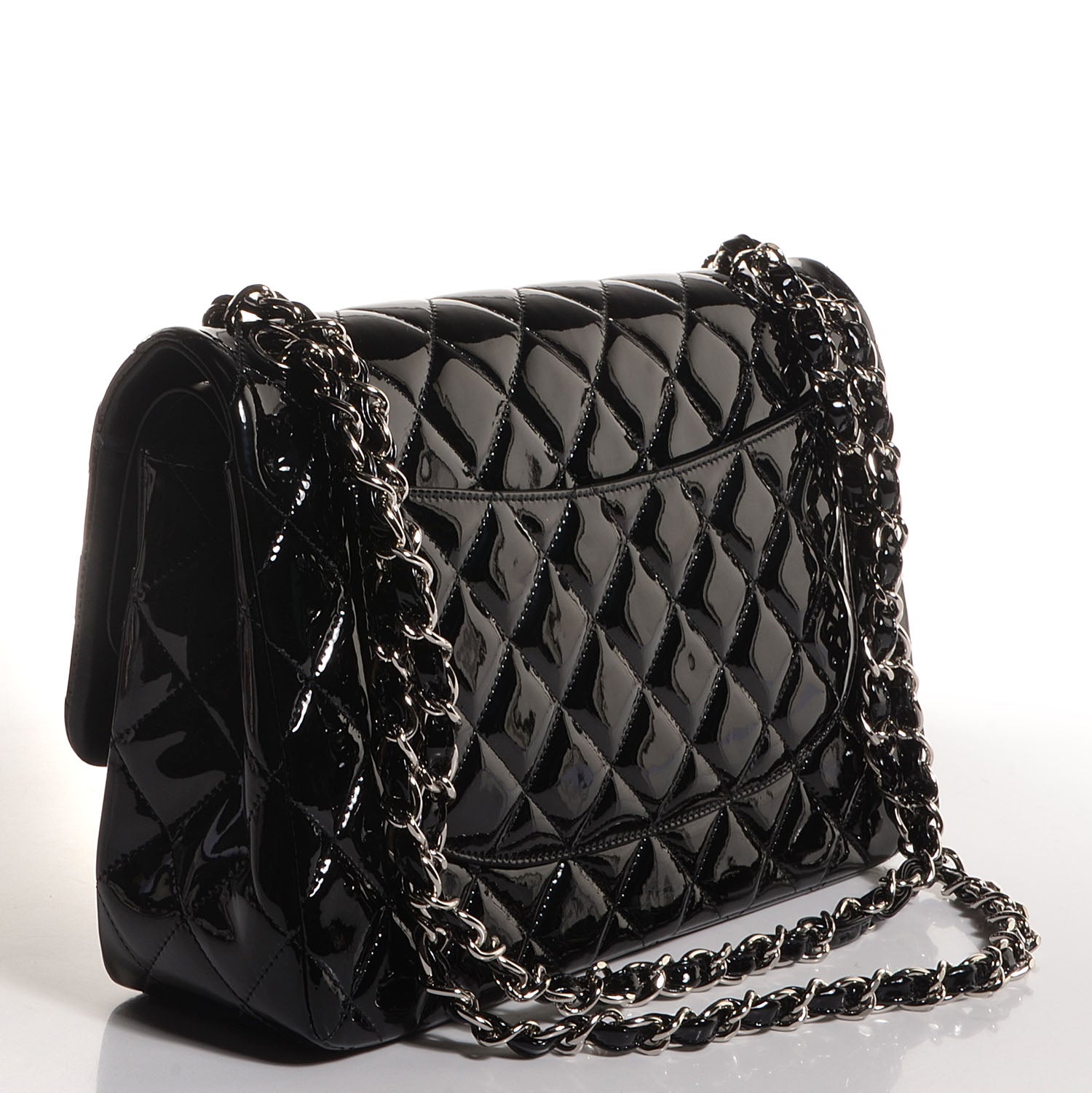 Chanel Patent Jumbo Double Flap Black 3 of 8