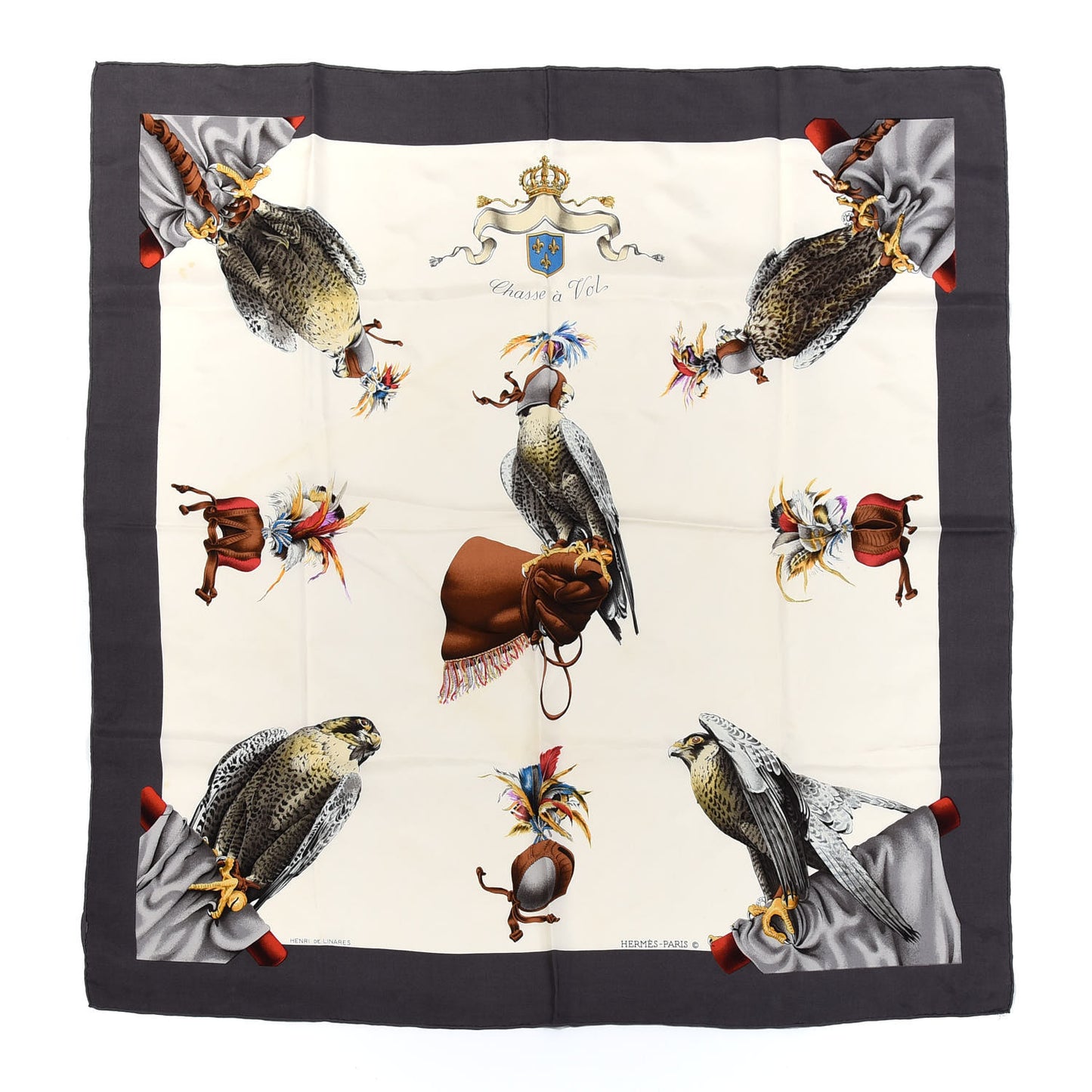 Silk Chasse A Vol Scarf 90