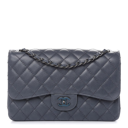 Chanel Caviar Quilted Jumbo Double Flap Grey 1 of 11