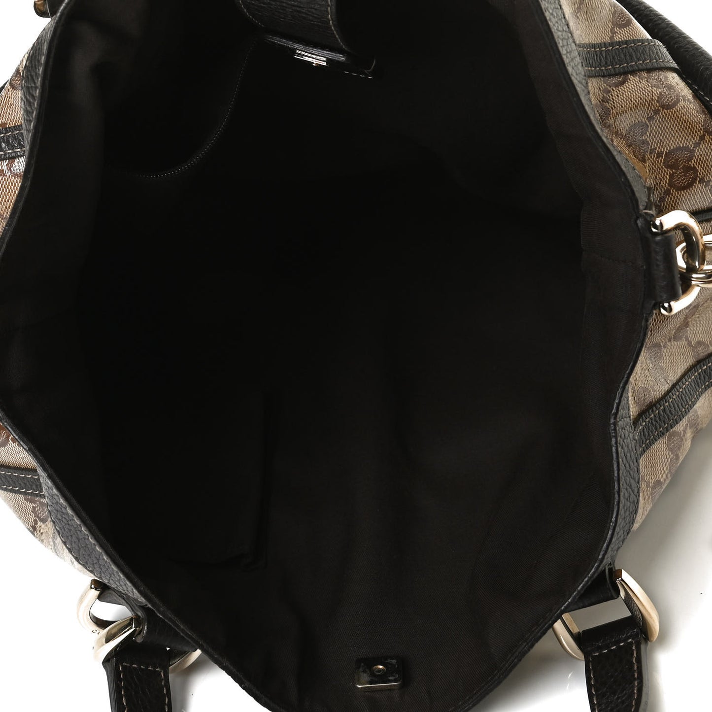 Crystal Monogram Medium Abbey Convertible Tote Dark Brown