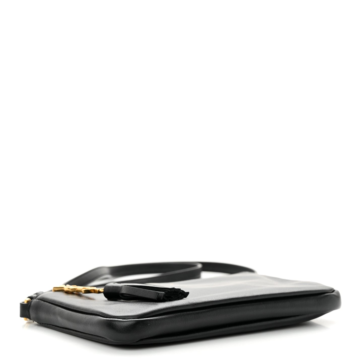 Calfskin Monogram Phone Pouch Crossbody Bag Black