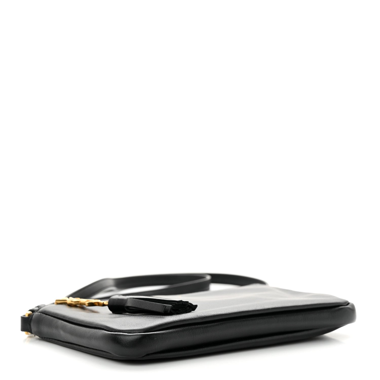 Saint Laurent Calfskin Monogram Phone Pouch Crossbody Bag Black 4 of 10
