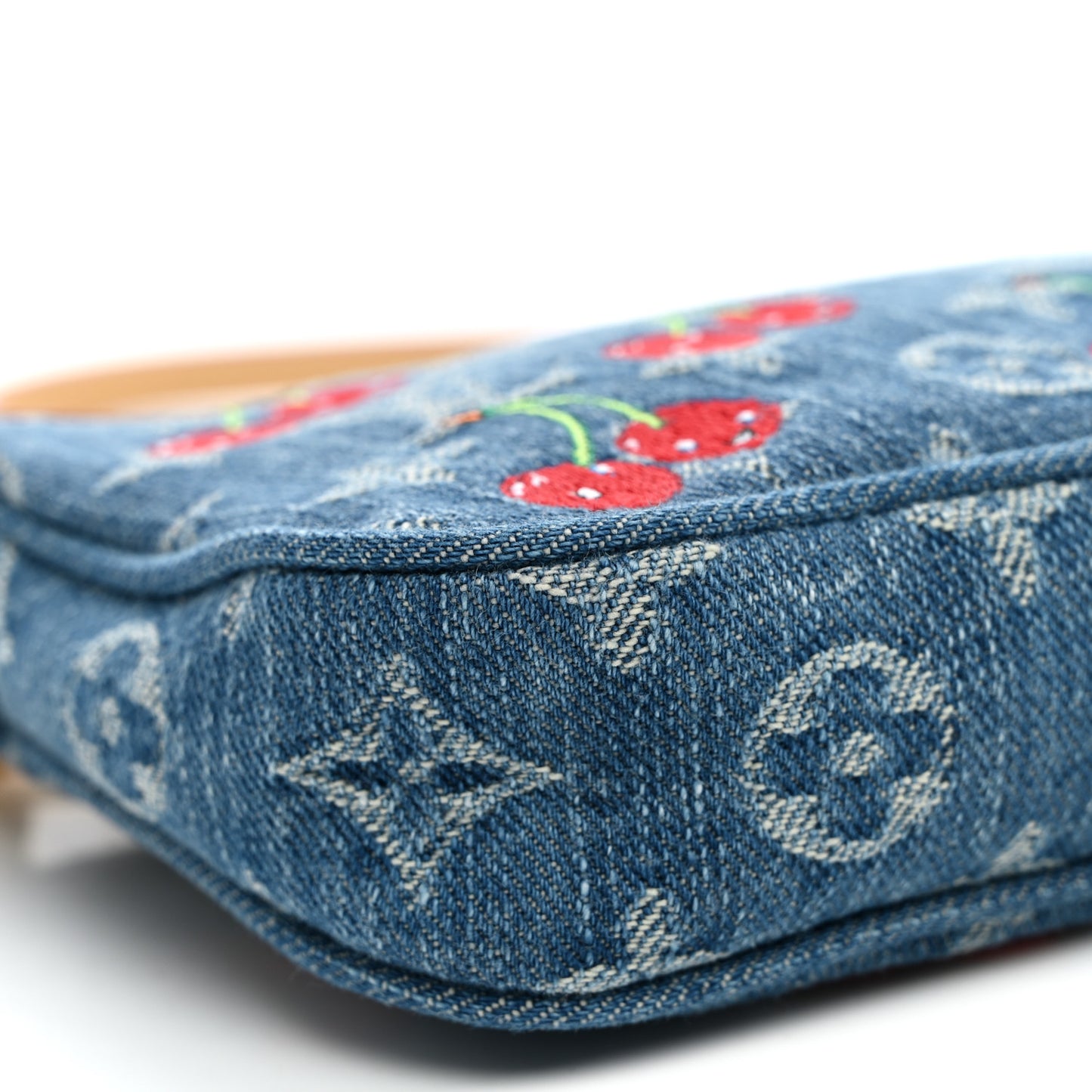 LV X TM Monogram Denim Cerises Pochette Accessories Blue