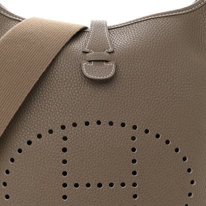 Hermes Taurillon Clemence Evelyne III PM Etoupe 8 of 10