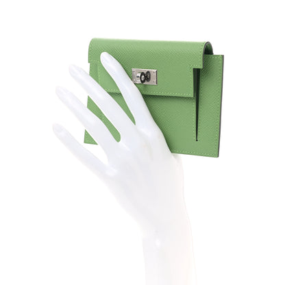 Hermes Epsom Kelly Pocket Compact Wallet Vert Criquet 2 of 8