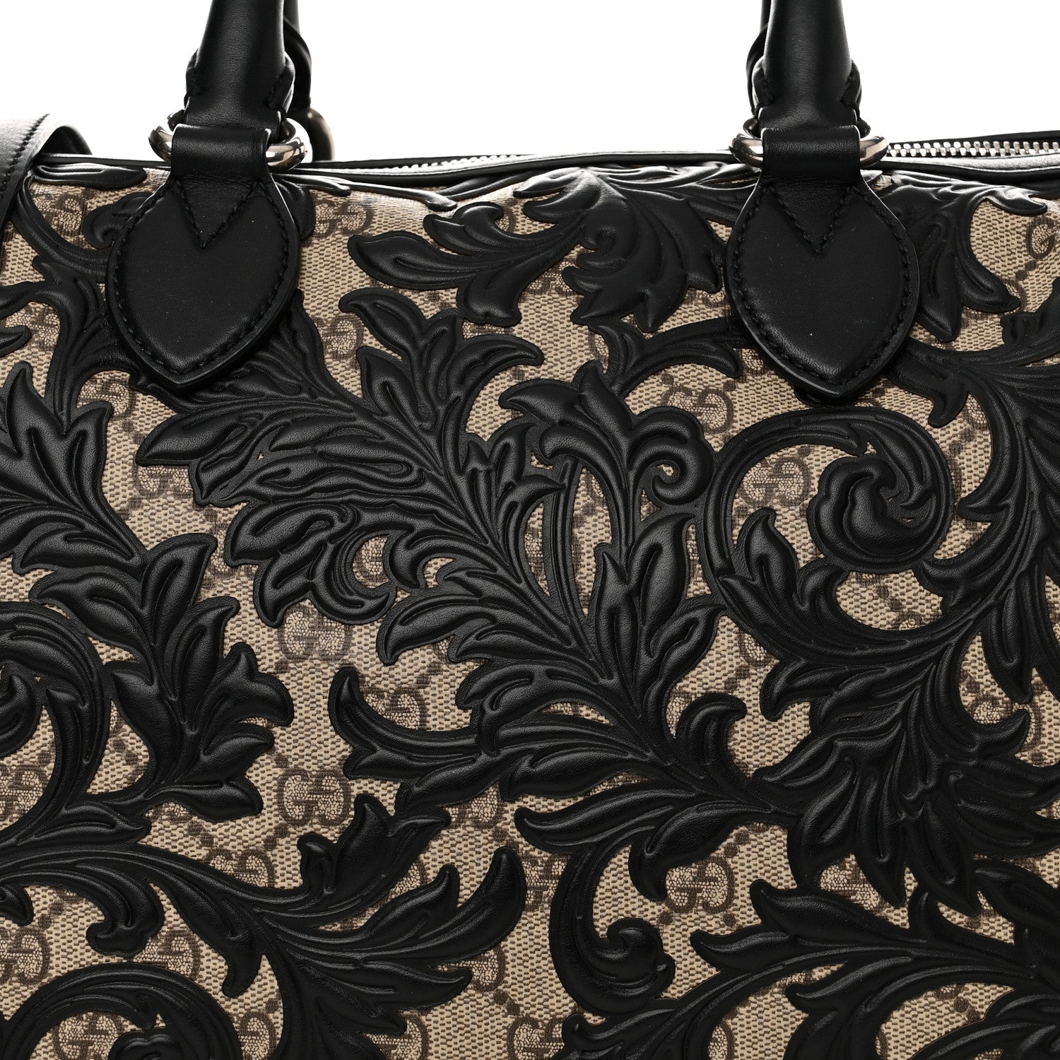 Gucci GG Supreme Monogram Arabesque Medium Boston Black 8 of 10