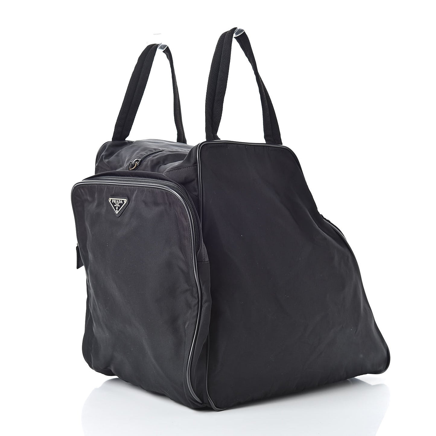 Tessuto Nylon Top Handle Bag Black