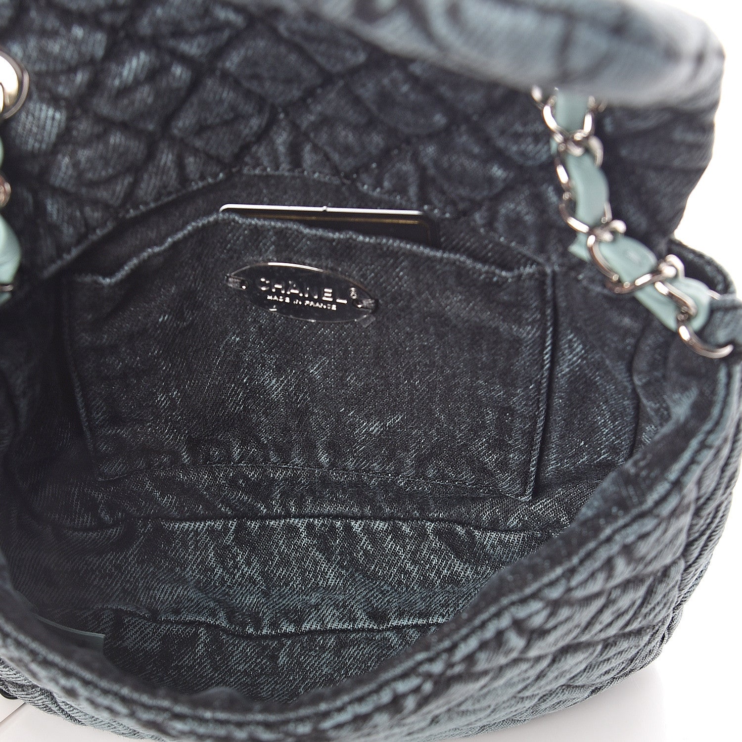 Chanel Denim Quilted Denimpression Small Flap Blue Black 4 of 9