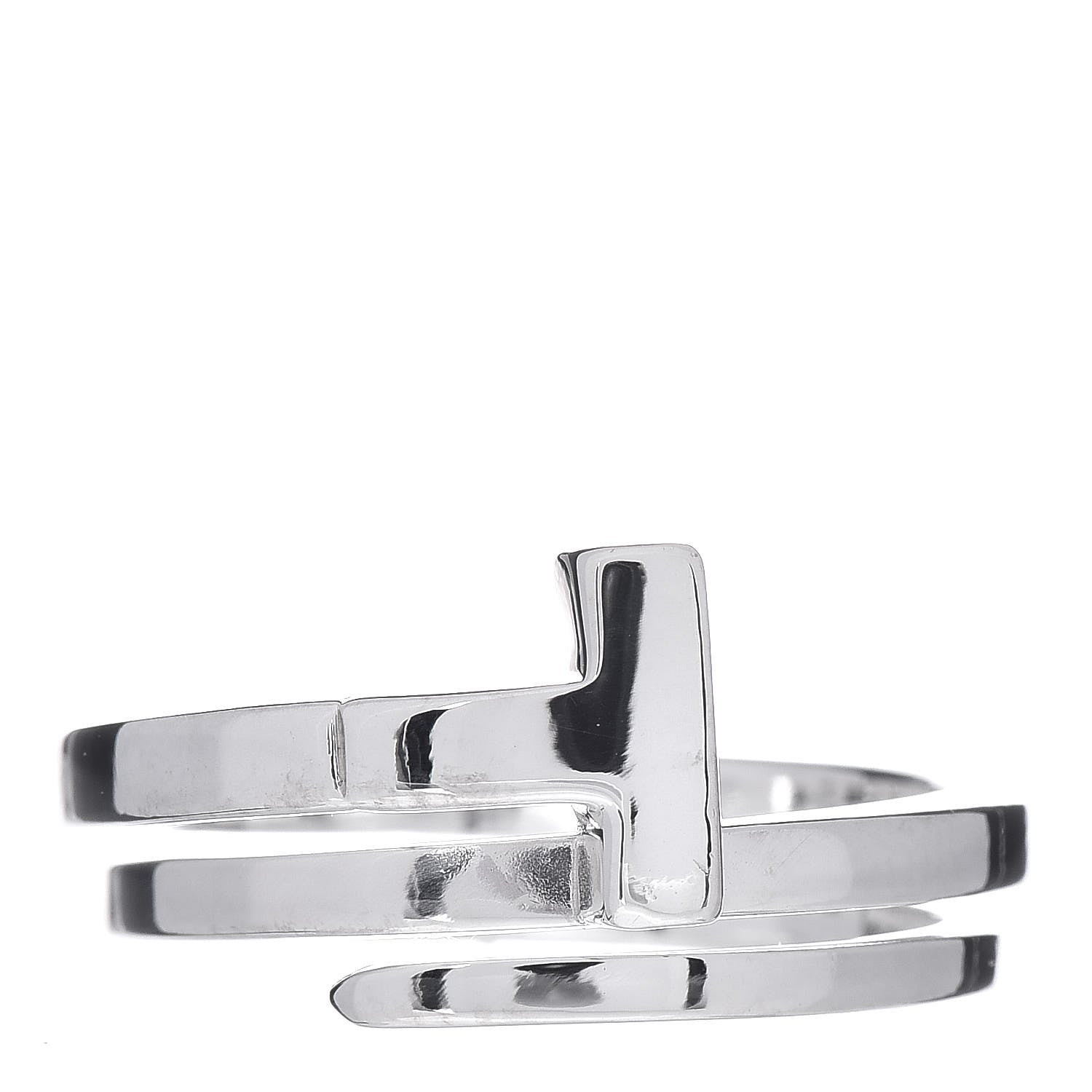 Tiffany Sterling Silver T Square Wrap Ring 52 6 1 of 5