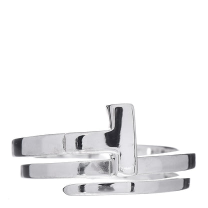 Tiffany Sterling Silver T Square Wrap Ring 52 6 1 of 5