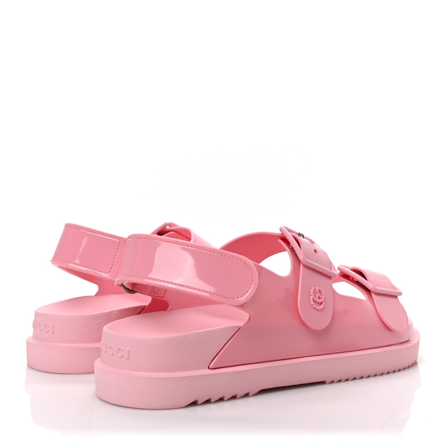 Gucci Rubber Mini Double G Womens Isla Dad Sandals 40 Wild Rose 4 of 8