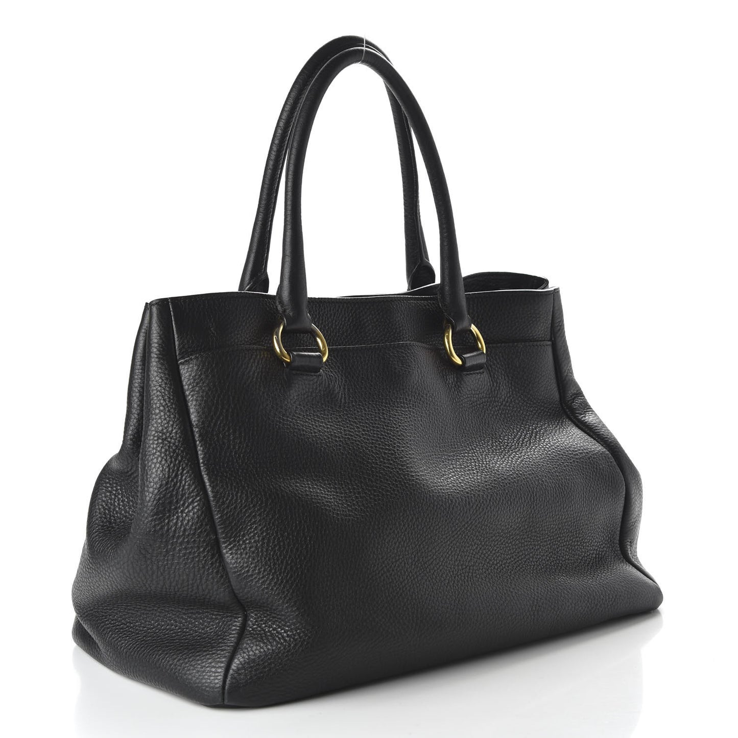Vitello Daino Shoulder Bag Black