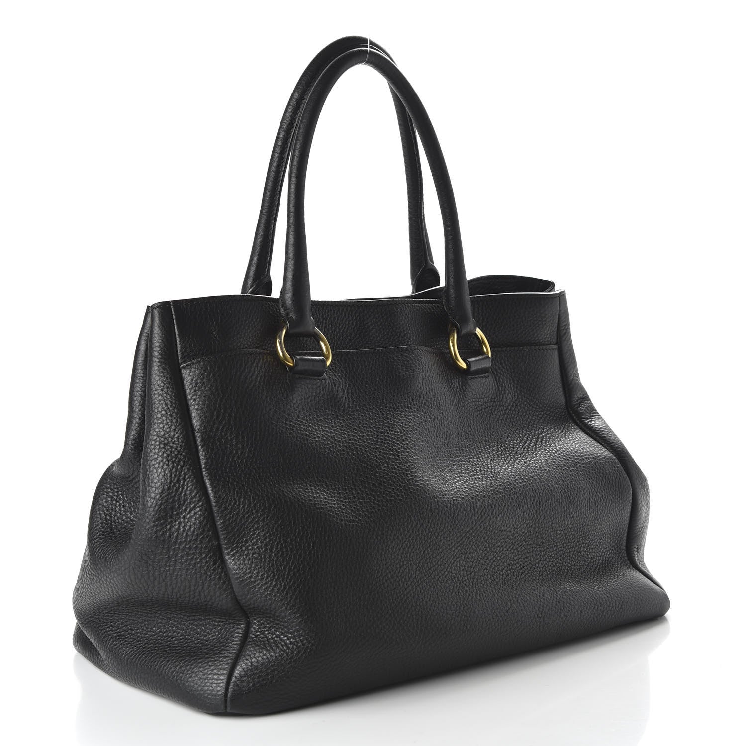 Prada Vitello Daino Shoulder Bag Black 3 of 9