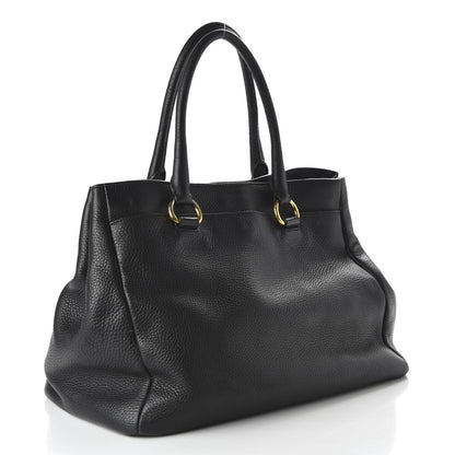 Prada Vitello Daino Shoulder Bag Black 3 of 9