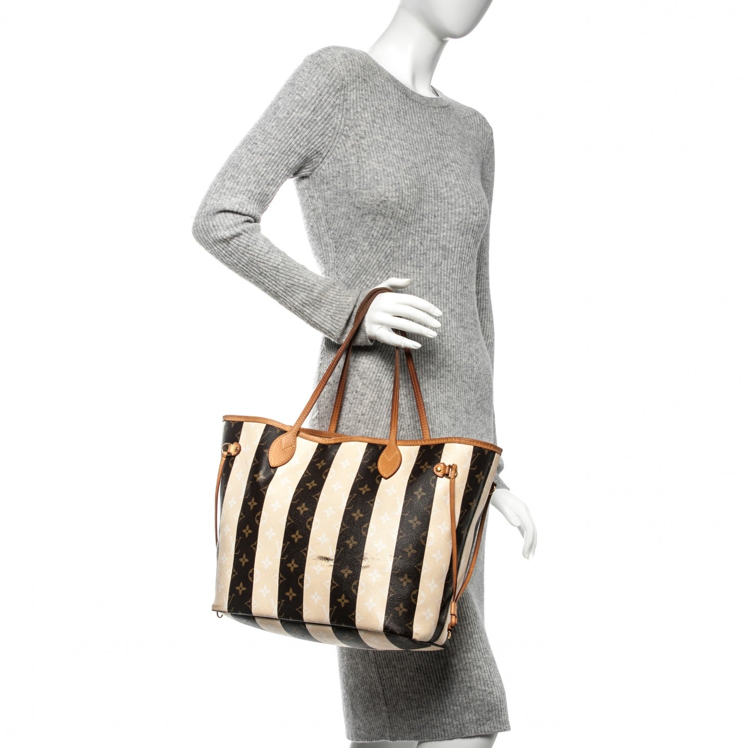 Louis Vuitton Monogram Rayures Neverfull MM 2 of 11