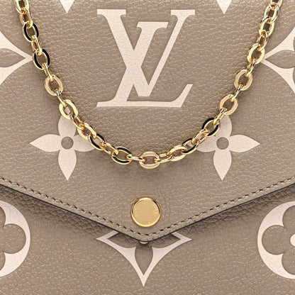 Louis Vuitton Empreinte Monogram Giant Felicie Pochette Tourterelle Creme 8 of 10
