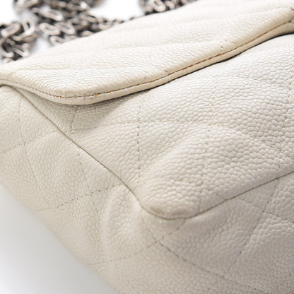 Chanel Caviar Quilted 2.55 Reissue East West Flap White 15 of 23