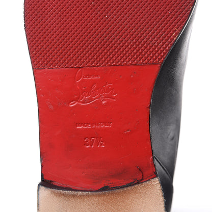 Christian Louboutin Matte Calfskin Foresta Knee High Wedge Boots 37.5 Black 6 of 16