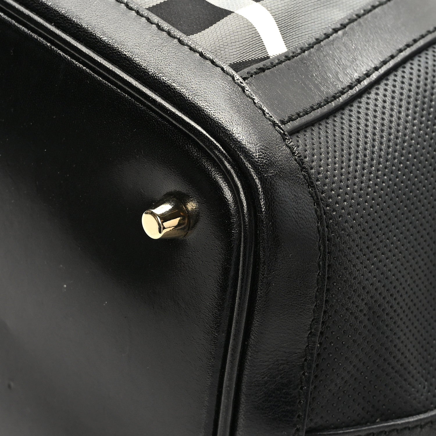 Burberry Nylon Beat Check Medium Landscape Lynher Tote Black 10 of 10