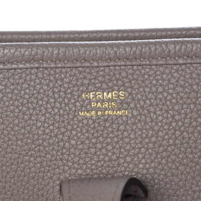 Hermes Taurillon Clemence Evelyne III PM Gris Asphalte 6 of 7