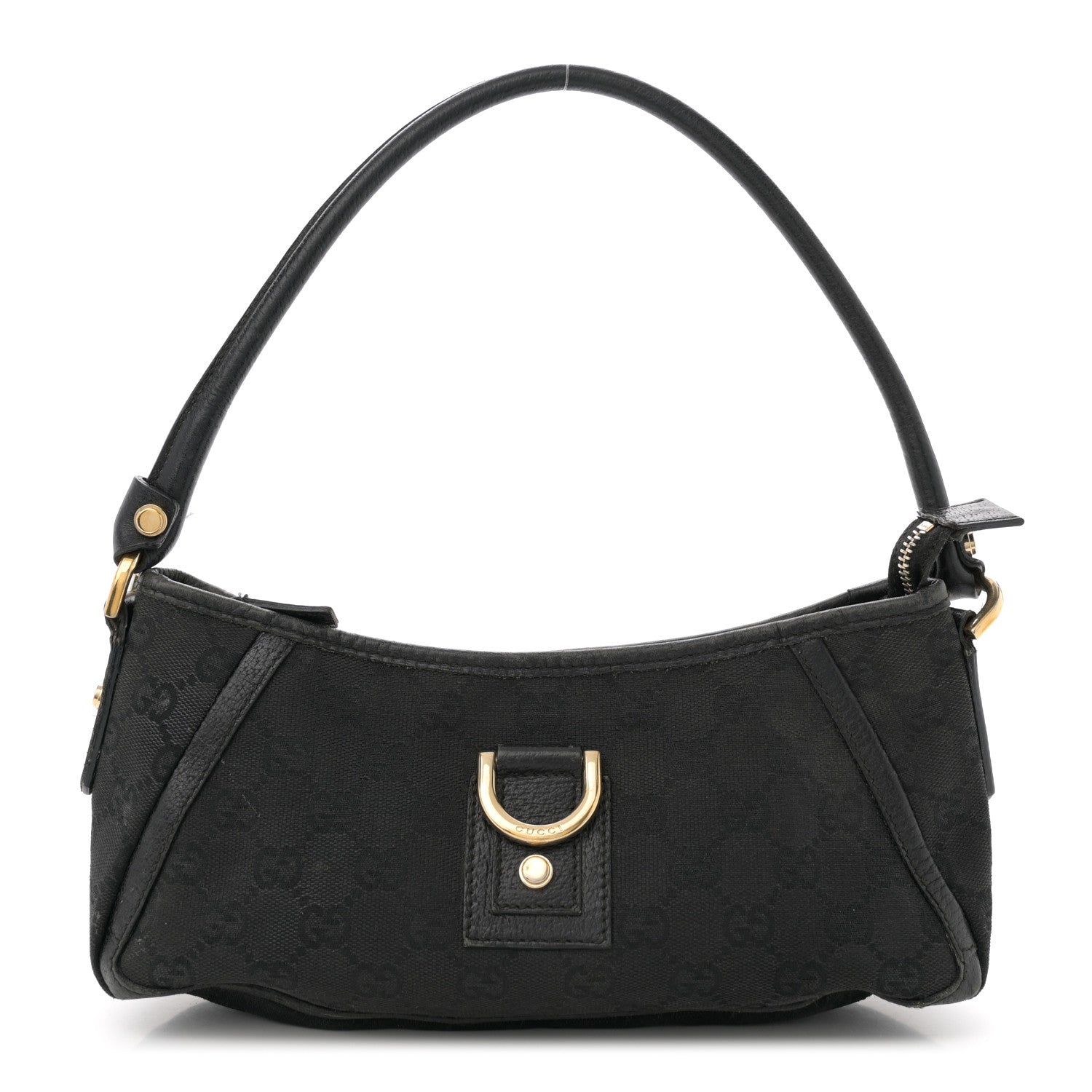 Gucci Monogram D Ring Abbey Pochette Black 1 of 14