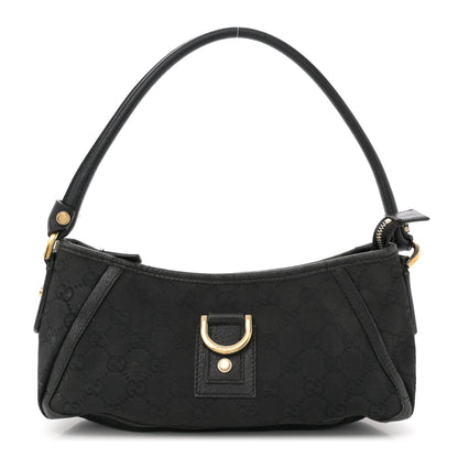 Gucci Monogram D Ring Abbey Pochette Black 1 of 14