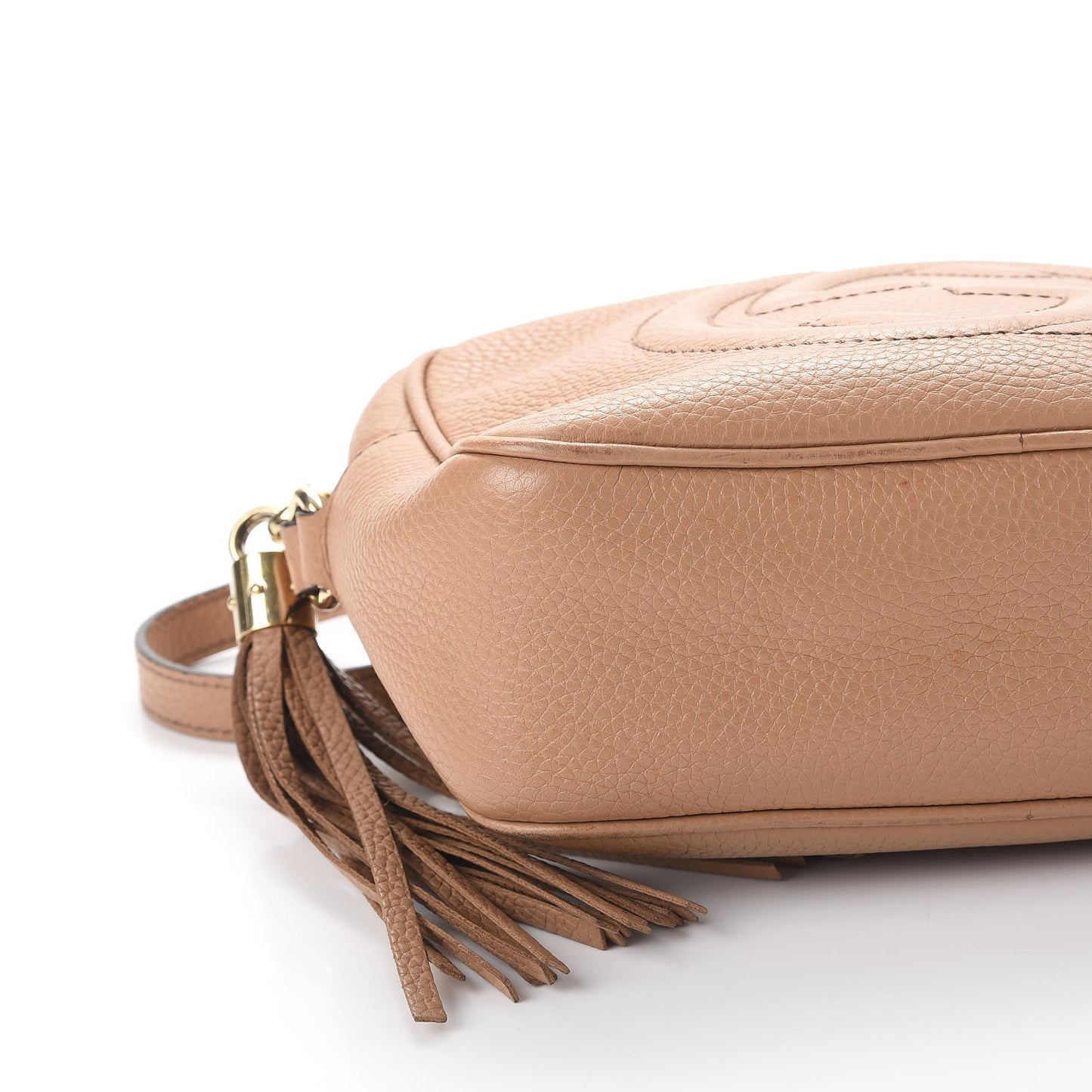 Pebbled Calfskin Small Soho Disco Bag Camelia