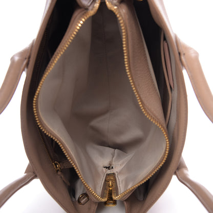 Miu Miu Goatskin Madras Top Handle Tote Cammeo 5 of 13