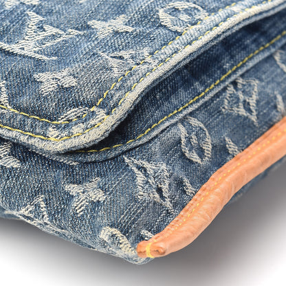 Louis Vuitton Monogram Denim Sac Plat Blue 6 of 13