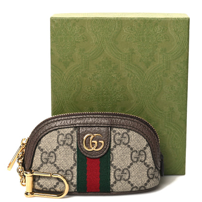 Gucci GG Supreme Monogram Web Ophidia Dome Key Pouch Beige New Acero 8 of 8