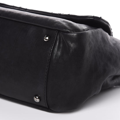 Chanel Calfskin Diamond Stitch Accordion Flap Black 9 of 14