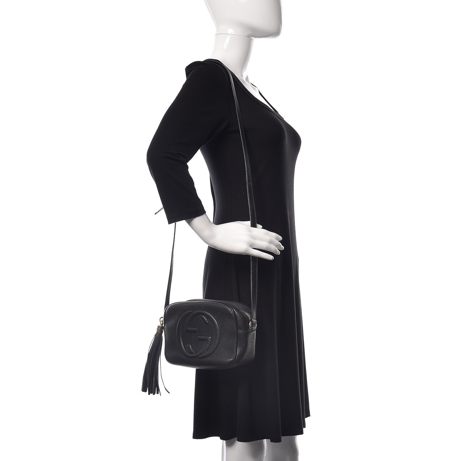 Gucci Pebbled Calfskin Small Soho Disco Bag Black 2 of 12