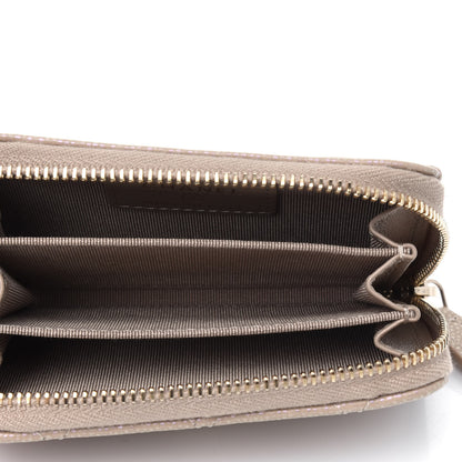 Chanel Iridescent Caviar Quilted Zip Around Coin Purse Beige 3 of 4