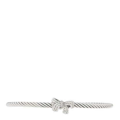 David Yurman Sterling Silver Diamond Bow Cable Collectibles Bracelet 1 of 3