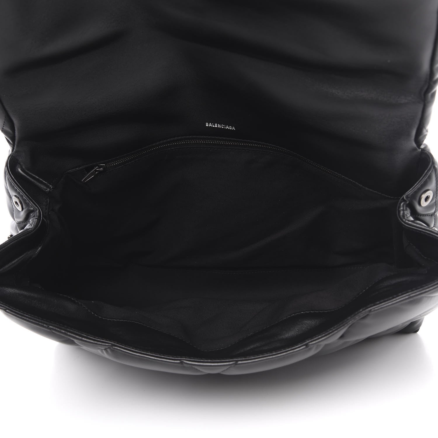Balenciaga Nappa Calfskin Quilted Touch B Clutch Bag Black 5 of 10