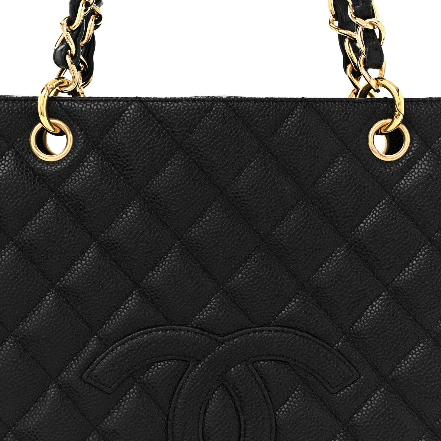 Chanel Caviar Quilted Petit Shopping Tote PST Black 8 of 12