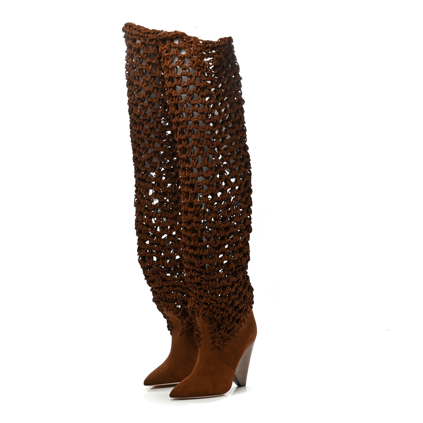 Suede Twine Soho Niki 105 Thigh High Boots 36 Light Land